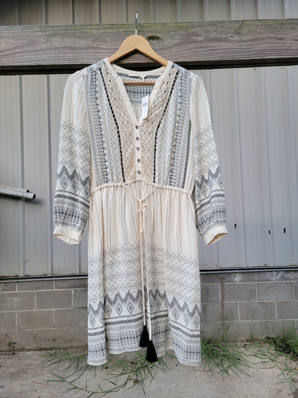 Anthropologie Floreat Embroidered Boho Mini Dress